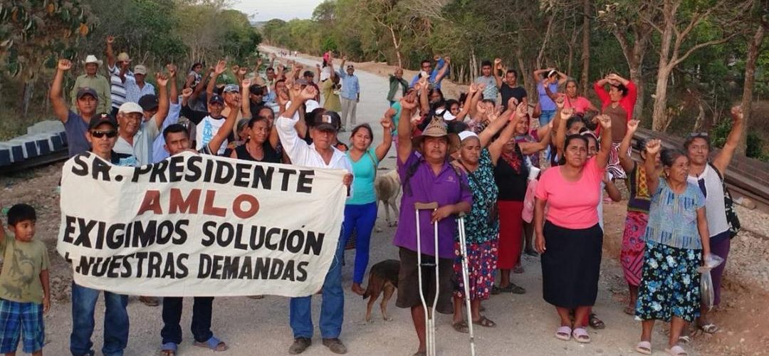 Tras protesta, cumplen 30 días detenidas obras del Tren Transístmico en Oaxaca