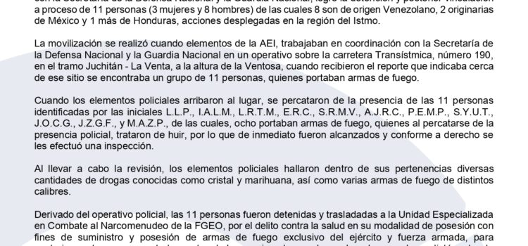 En Oaxaca, detienen a grupo armado de mexicanos y migrantes