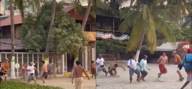 Se desata pelea campal entre habitantes de Puerto Escondido y turistas