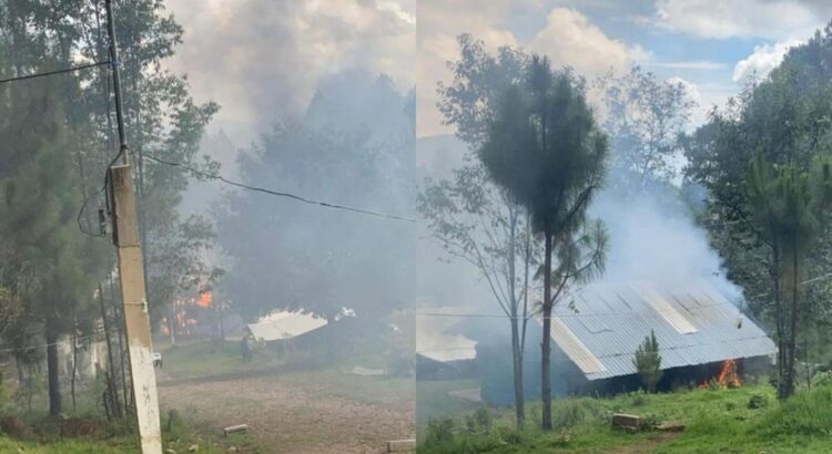 Alerta máxima: Vuelven a quemar casas y bosque de San Miguel El Grande, Oaxaca