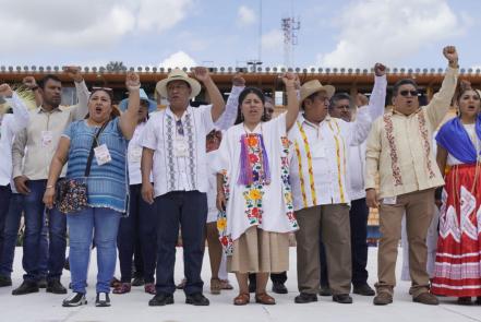 Se pronuncia Sección 22 de Oaxaca por la defensa de la cultura y los recursos naturales en la Guelaguetza