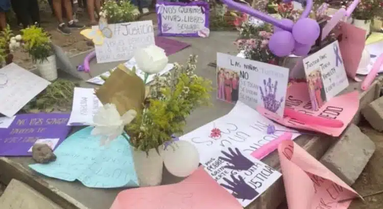 Protestan en San Francisco del Mar, Oaxaca, para exigir justicia por triple feminicidio