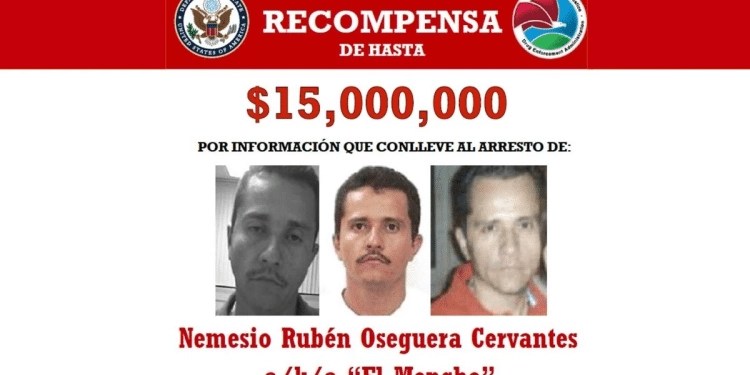 Estados Unidos aumentó la recompensa por «El Mencho»