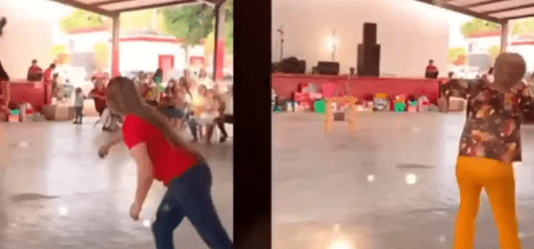 Mamás demostraron su puntería en concurso de “lanzamiento de chancla”