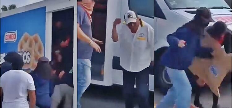 Taxista enfrenta a presuntos normalistas y frustra saqueo a camión repartidor de pan en Oaxaca Taxista enfrenta a presuntos normalistas y frustra saqueo a camión repartidor de pan en Oaxaca