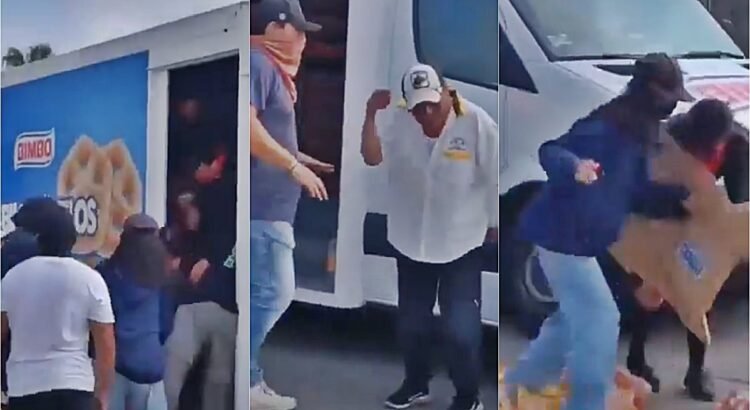 Taxista enfrenta a presuntos normalistas y frustra saqueo a camión repartidor de pan en Oaxaca