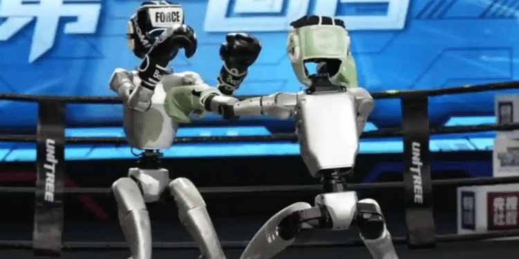 Realiza China el primer torneo mundial de kickboxing de androides Realiza China el primer torneo mundial de kickboxing de androides