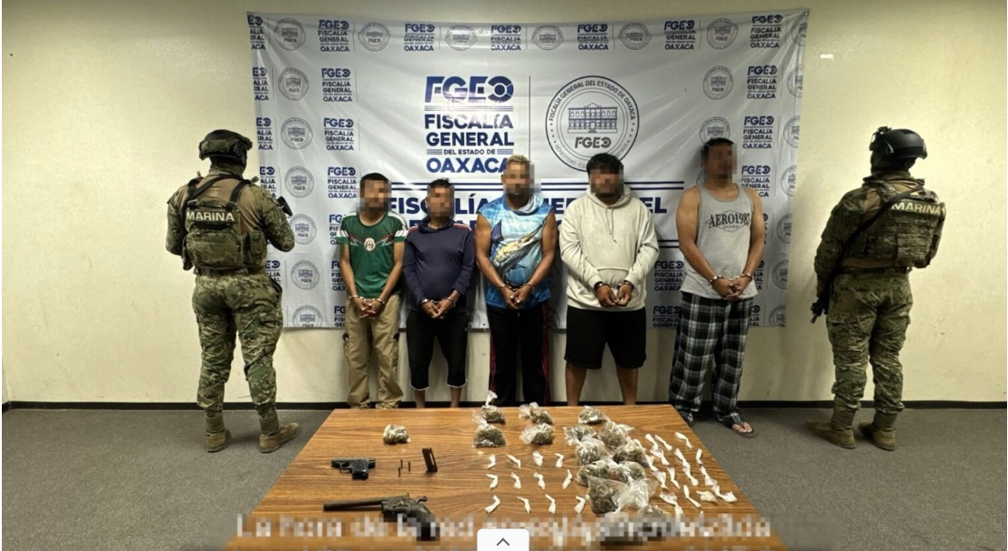 Tras nueve cateos en el Istmo de Tehuantepec, Oaxaca, detienen a cinco y aseguran 111 dosis de droga